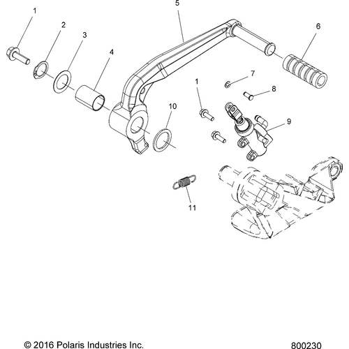 Brakes, Brake Pedal And Rear Master Cylinder - 2017 Victory Judge Intl Schematic 249 OEM Schematic