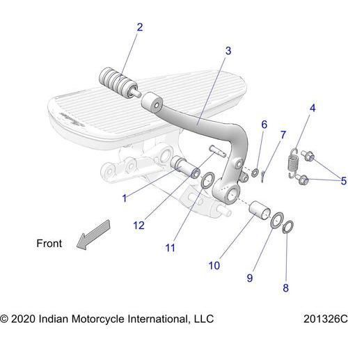 Brakes, Brake Pedal Asm. All Options - 2022 Indian Super Chief 111 Schematic-20084 OEM Schematic