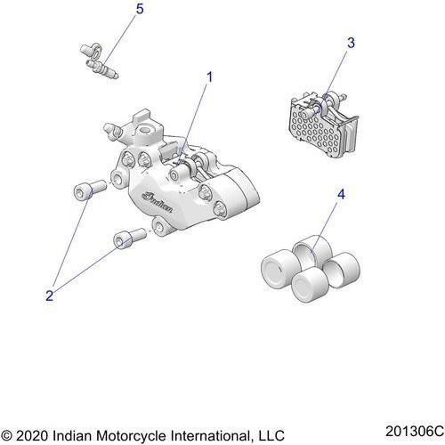 Brakes, Caliper, Front All Options - 2022 Indian Chief Bobber 111 Schematic-21789 OEM Schematic