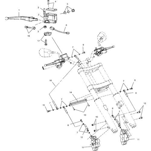Brakes, Front - 2000 Victory Sport Cruiser - V00Cs15Dc Schematic 8006 OEM Schematic