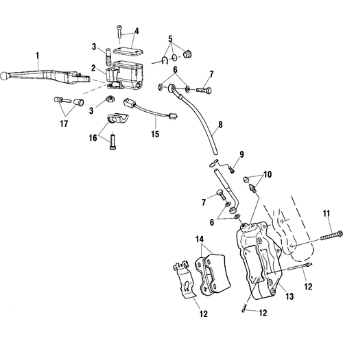 Brakes, Front - 2000 Victory Standard Cruiser - V00Cb15Cc Schematic 8464 OEM Schematic