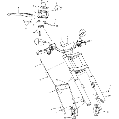 Brakes, Front - 2001 Victory Sportcruiser - V01Cs15Uf Schematic 6981 OEM Schematic