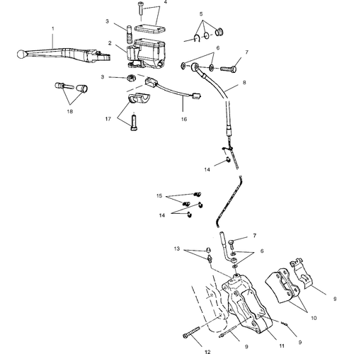 Brakes, Front - 2002 Victory Standard Cruiser All Options - V02Cb16 Schematic 5907 OEM Schematic