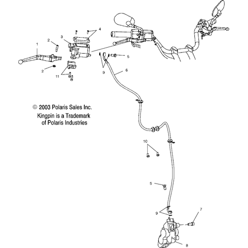 Brakes, Front - 2004 Victory Kingpin All Options - V04Cb16 Schematic 5558 OEM Schematic