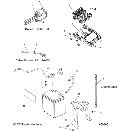 Brakes, Front Asm. - 2017 Victory Octane All Options Schematic 374 OEM Schematic