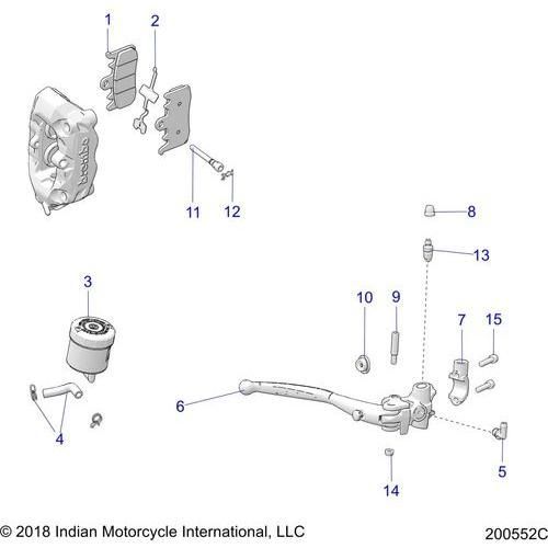 Brakes, Front Asm - 2019 Indian Ftr 1200 Rally Le Schematic-25680 OEM Schematic