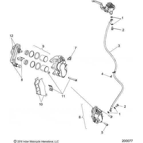 Brakes, Front Asm. N17msa011/Msb11 - 2017 Indian Scout Sixty Schematic-27117 OEM Schematic