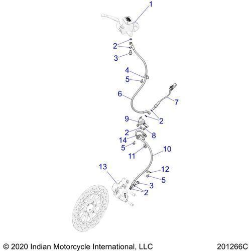Brakes, Front Asm. N22dbcag - 2022 Indian Super Chief 111 Schematic-20087 OEM Schematic