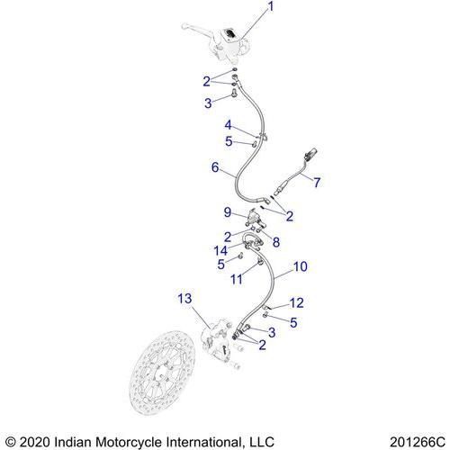 Brakes, Front Asm. N22dlcag - 2022 Indian Chief Bobber 111 Schematic-21791 OEM Schematic