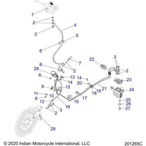 Brakes, Front Asm., W/Abs All Options - 2022 Indian Super Chief Limited 116 Schematic-20004 OEM Schematic
