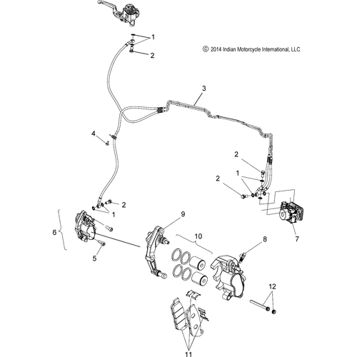 Brakes, Front Asm., W/Abs N16msa00 - 2016 Indian Scout Schematic-27794 OEM Schematic