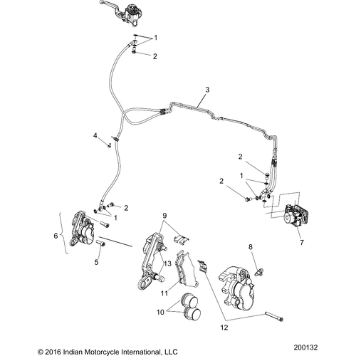 Brakes, Front Asm., W/Abs N18msa11 - 2018 Indian Scout Sixty Schematic-26296 OEM Schematic