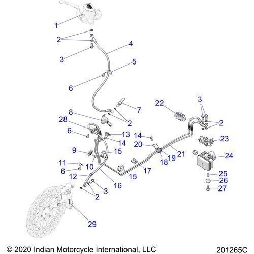 Brakes, Front Asm., W/Abs N22dbbag - 2022 Indian Super Chief 111 Schematic-20069 OEM Schematic
