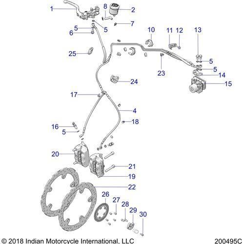 Brakes, Front Kits - 2019 Indian Ftr 1200 Schematic-25753 OEM Schematic