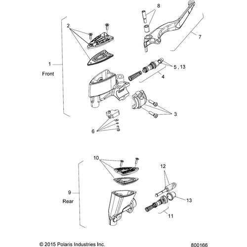 Brakes, Master Cyl., Front And Rear - 2017 Victory Octane All Options Schematic 376 OEM Schematic