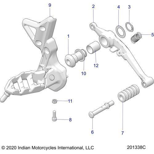 Brakes, Pedal - 2022 Indian Ftr 1200 Rally Schematic-21134 OEM Schematic
