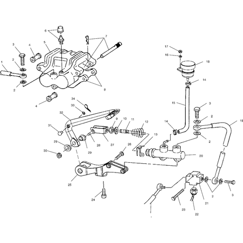Brakes, Rear - 1999 Victory Standard Cruiser - V99Cb15Dcz Schematic 8794 OEM Schematic