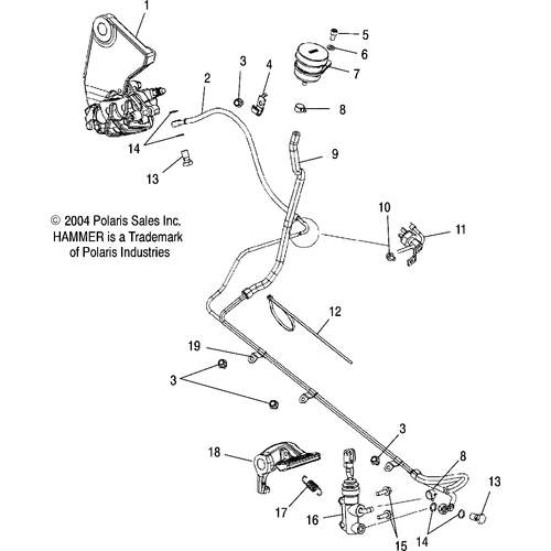 Brakes, Rear - 2005 Victory Victory Hammer All Options - V05Hb26 Schematic 5406 OEM Schematic