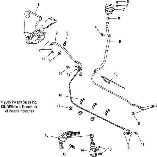 Brakes, Rear - 2006 Victory Ca Kingpin All Options - V06Cb26 Schematic 5049 OEM Schematic