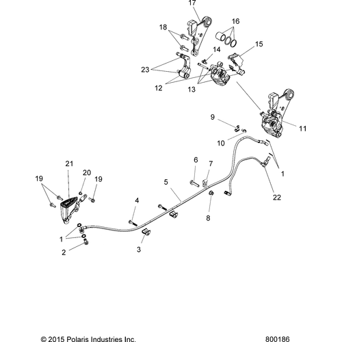 Brakes, Rear Asm. - 2017 Victory Octane All Options Schematic 377 OEM Schematic
