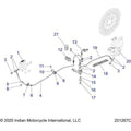Brakes, Rear Asm. N22dbcag - 2022 Indian Super Chief 111
