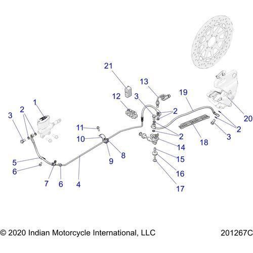 Brakes, Rear Asm. N22dmcag - 2022 Indian Chief 111 Schematic-21840 OEM Schematic