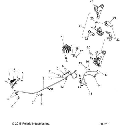 Brakes, Rear Asm., W/Abs - 2017 Victory Octane All Options Schematic 378 OEM Schematic