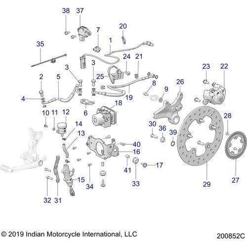 Brakes, Rear Kits - 2019 Indian Ftr 1200 Schematic-25755 OEM Schematic