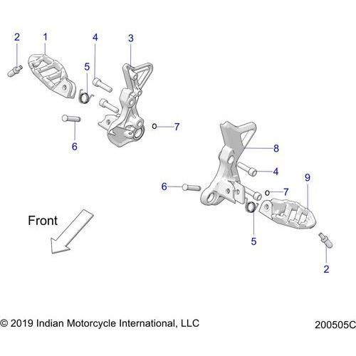 Brakes, Rear Kits - 2019 Indian Ftr 1200 Rally Le Schematic-25702 OEM Schematic