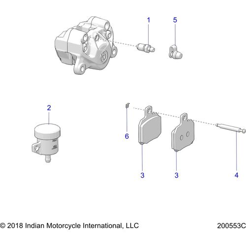 Brakes, Rear Kits - 2022 Indian Ftr 1200 Rally Schematic-21135 OEM Schematic