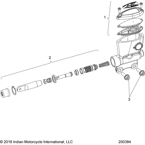 Brakes, Rear, Master Cylinder All Options - 2019 Indian Springfield Schematic-25392 OEM Schematic