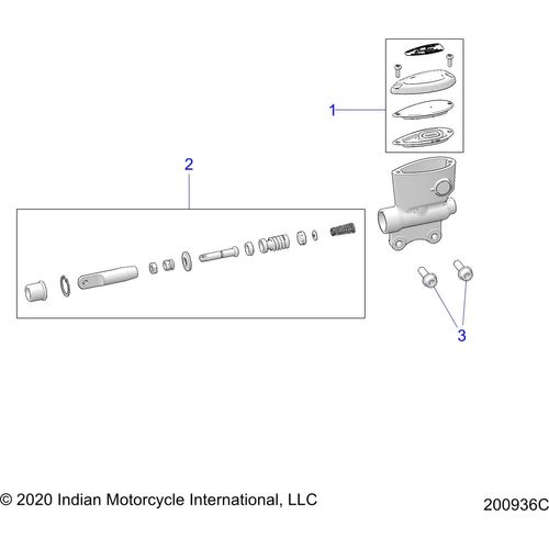 Brakes, Rear, Master Cylinder All Options - 2021 Indian Chief Vintage Dark Horse 116 Schematic-23493 OEM Schematic