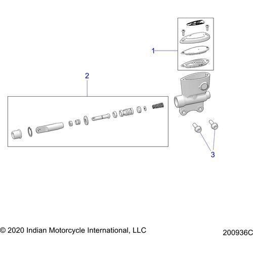 Brakes, Rear, Master Cylinder All Options - 2022 Indian Springfield 111 Schematic-20302 OEM Schematic