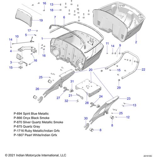 Bracket. Hinge Lower LH by Polaris 5260327 OEM Hardware