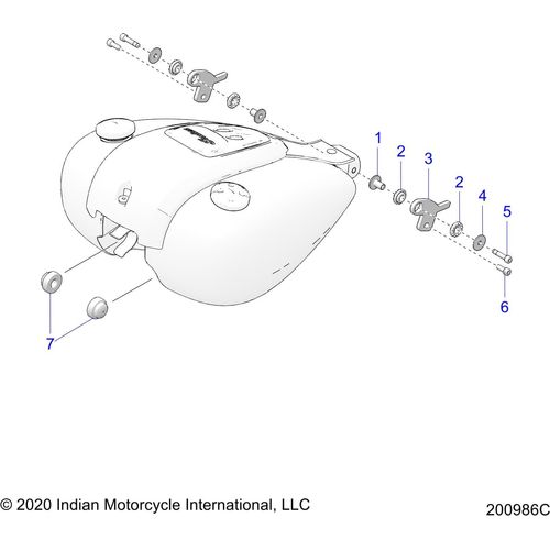 Fuel Tank Rear Mount by Polaris 5257381 Fuel Tank Mount