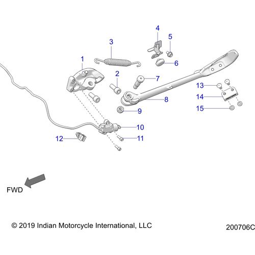 Off Road Express OEM Hardware Brkt. Stop Sidestand E-Coat by Polaris 5267151-329