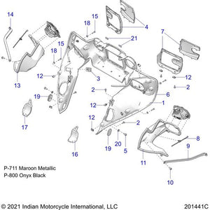 Bracket. Support Fairing RH Black by Polaris 5261480-329 Fairing Mount