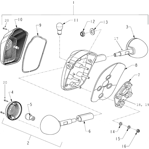 Bracket. Taillight by Polaris N51326804 Light Mount