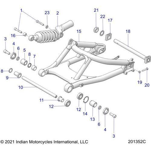 Bush-Pivot LH by Polaris 5141731 OEM Hardware