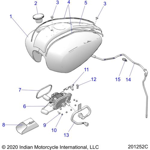 Cap Fuel Chrome by Polaris 2522214-156 Gas Cap