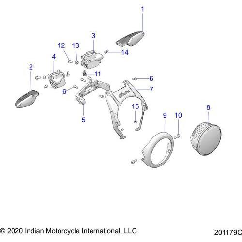 Carrier-Headlight Black by Polaris 5142159-266 Light Mount