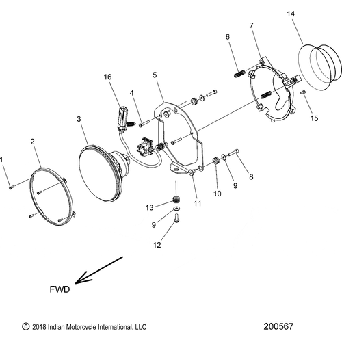 Carrier Headlight by Polaris 5453427 Light Mount
