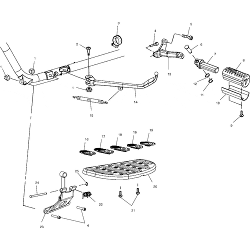Chassis, Floor Board And Side Stand - 1999 Victory Standard Cruiser - V99Cb15Daz Schematic 8549 OEM Schematic