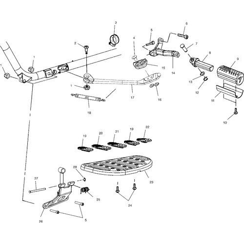 Chassis, Floor Board And Side Stand - 2000 Victory Special Edition - V00Cb15Das Schematic 7719 OEM Schematic