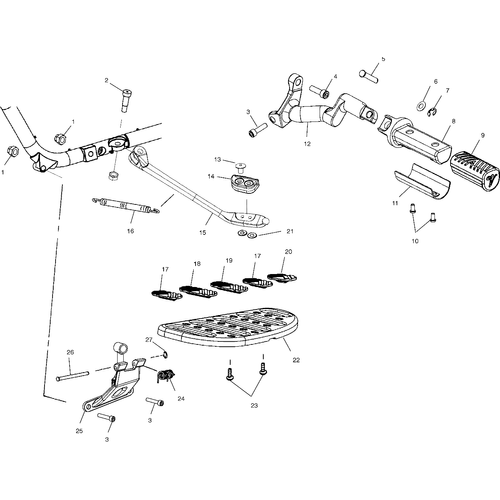 Chassis, Floorboard And Side Stand - 2000 Victory Standard Cruiser - V00Cb15De Schematic 8424 OEM Schematic