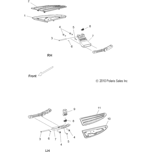 Chassis, Floorboard, Driver - 2015 Victory Cross Country 8 Ball All Options - V15Da36 Schematic 1290 OEM Schematic