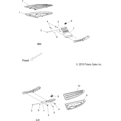 Chassis, Floorboard, Driver - 2017 Victory Vision All Options Schematic 497 OEM Schematic