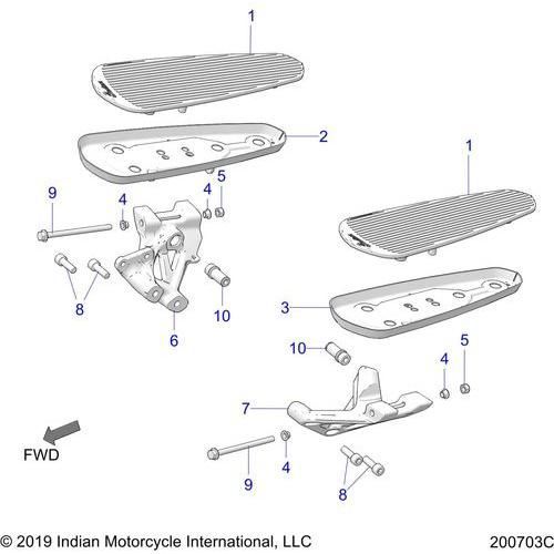 Chassis, Floorboard, Driver All Options - 2022 Indian Pursuit Dark Horse / Dark Horse Premium Schematic-21069 OEM Schematic