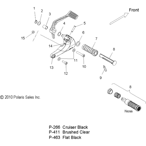 Chassis, Footpeg And Floorboard, Rh - 2012 Victory Vegas/8 Ball/Zness All Options - V12Gb36/Ga36/Zb36 Schematic 3362 OEM Schematic