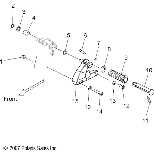 Chassis, Footpeg, L.H. - 2008 Victory Hammer All Options - V08Hb26/Hs26 Schematic 4551 OEM Schematic